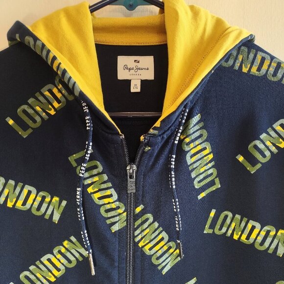Pepe Jeans London Full Zip Hoodie Call Out  Youth Size Large 16 - Picture 4 of 10
